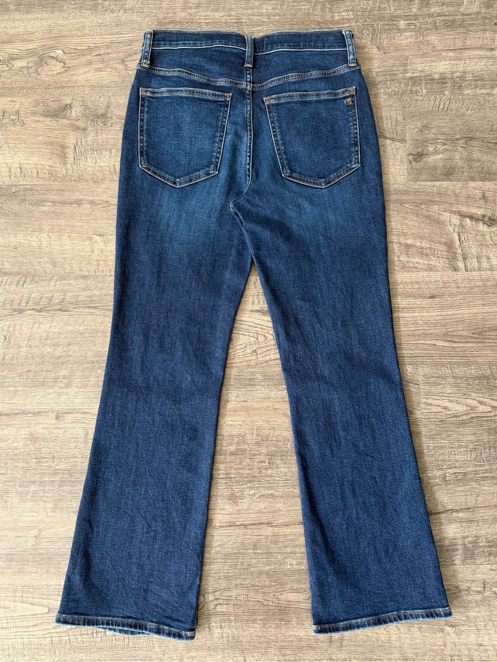 Madewell Kick Out Crop Jeans Womens Size 27 Blue Mid Rise Casual Flare Denim - Picture 7 of 16